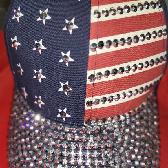 Accessories - Handcrafted USA Studded Cap (NWOT)
